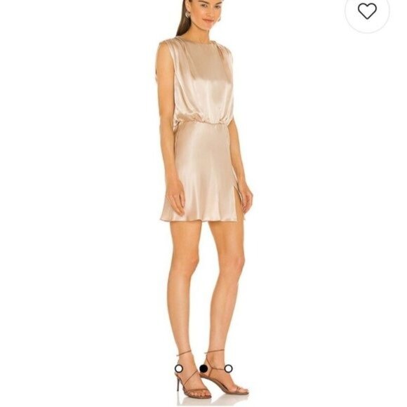 Amanda Uprichard Camela Dress in Bone - Picture 2 of 10